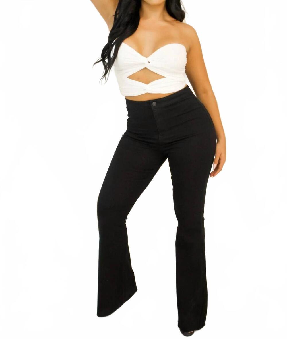NEW CELLO avery high waisted flare pants in black